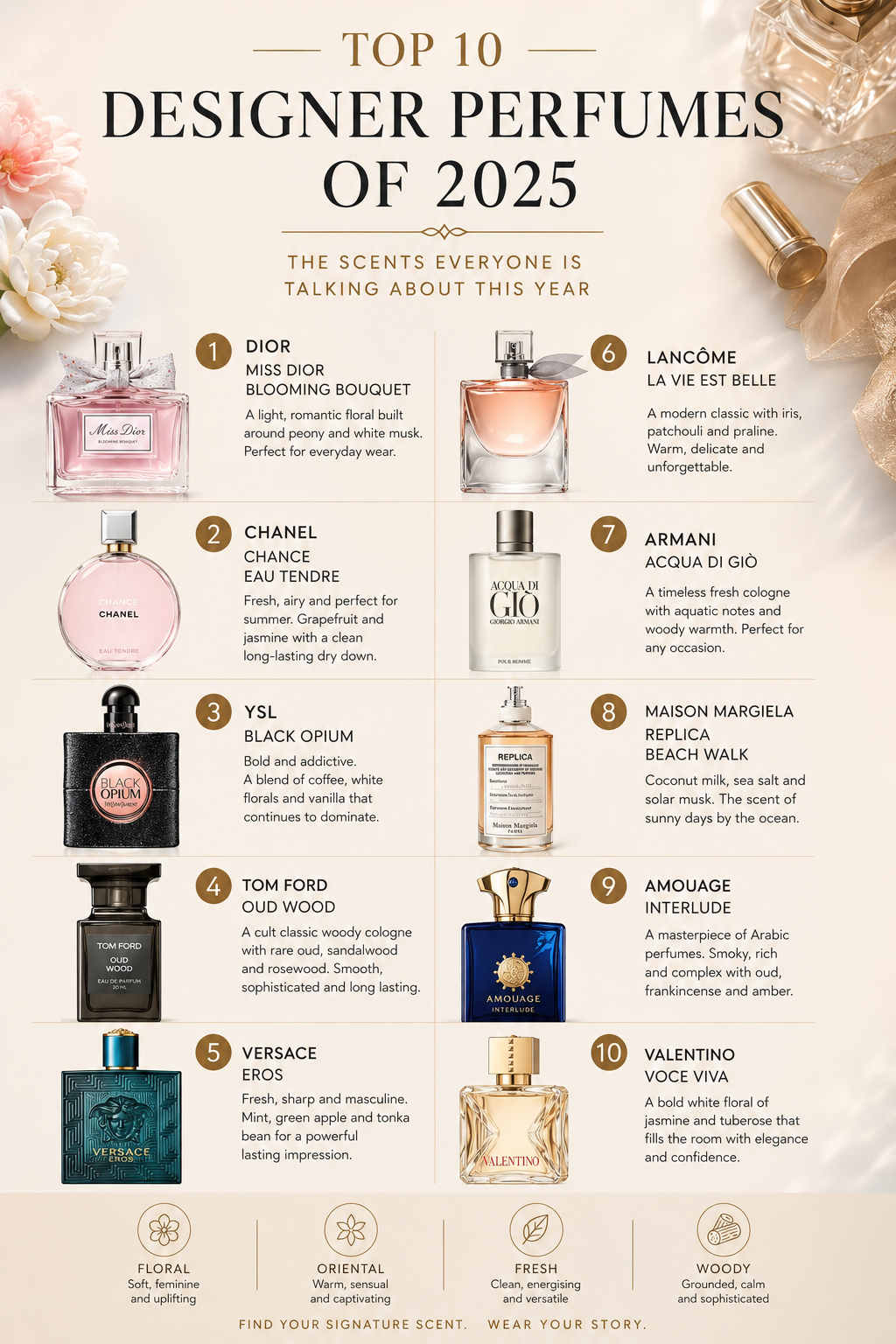 Top 10 Best Selling Designer Fragrances of 2025