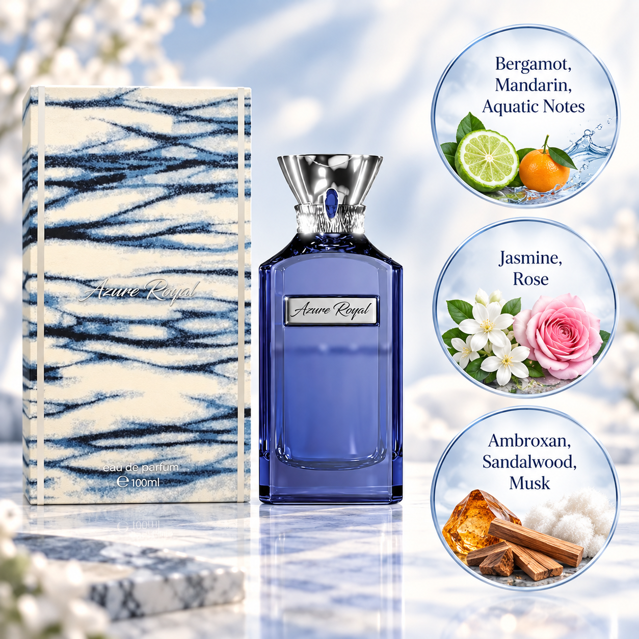 Ahmed Al Maghribi Azure Royal Extrait de Parfum 100 mL for Men