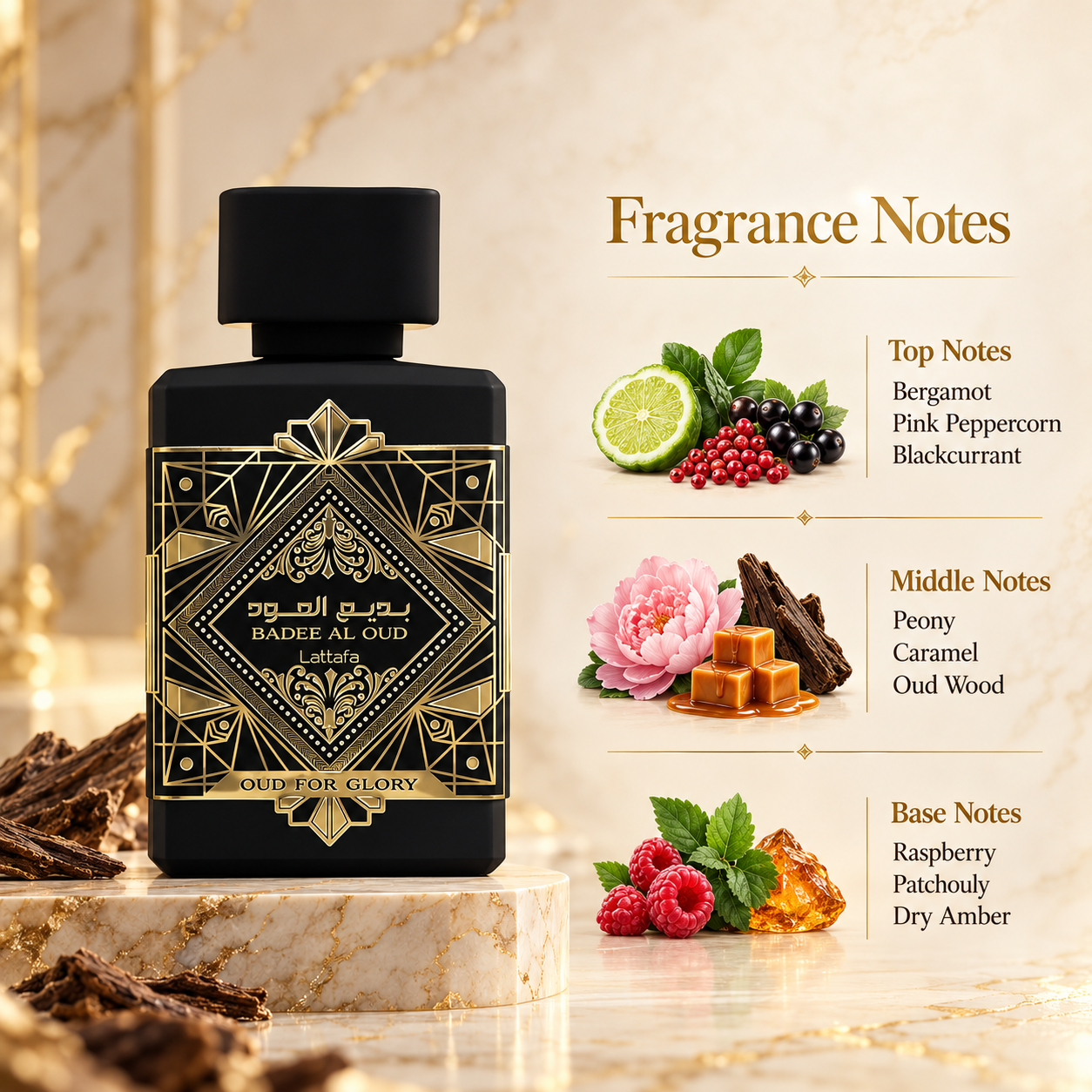 Lattafa Bade'e Al Oud, Oud For Glory Eau de Parfum 100 mL Unisex
