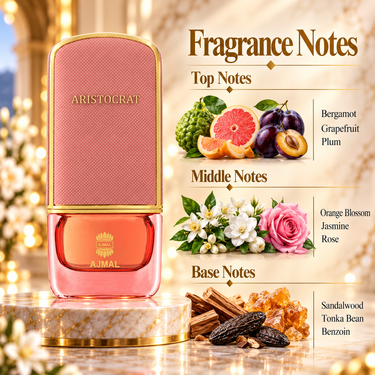 Ajmal Aristocrat Pink Eau de Parfum 75 mL for Women