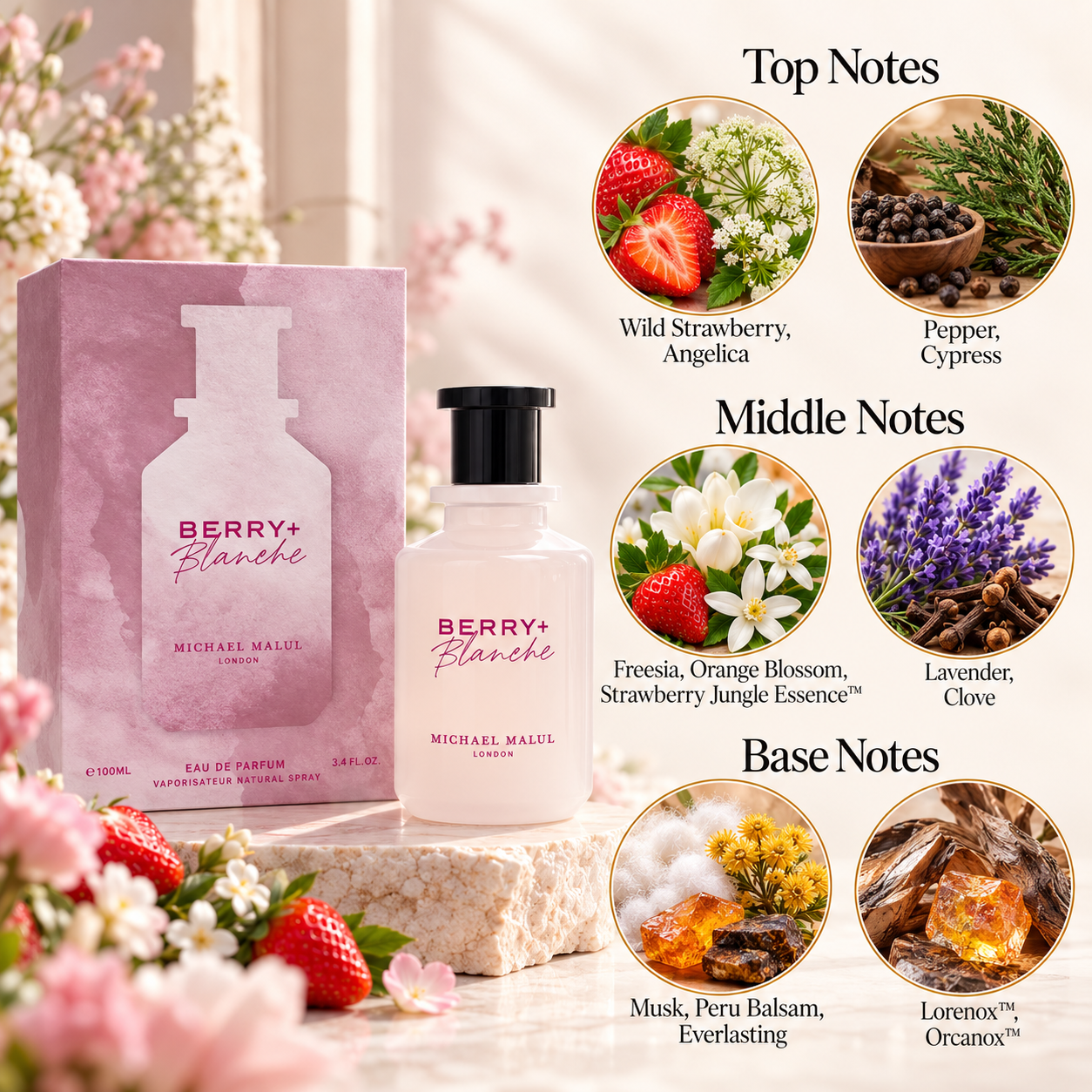 Michael Malul Berry + Blanche Eau de Parfum 100 mL for Women