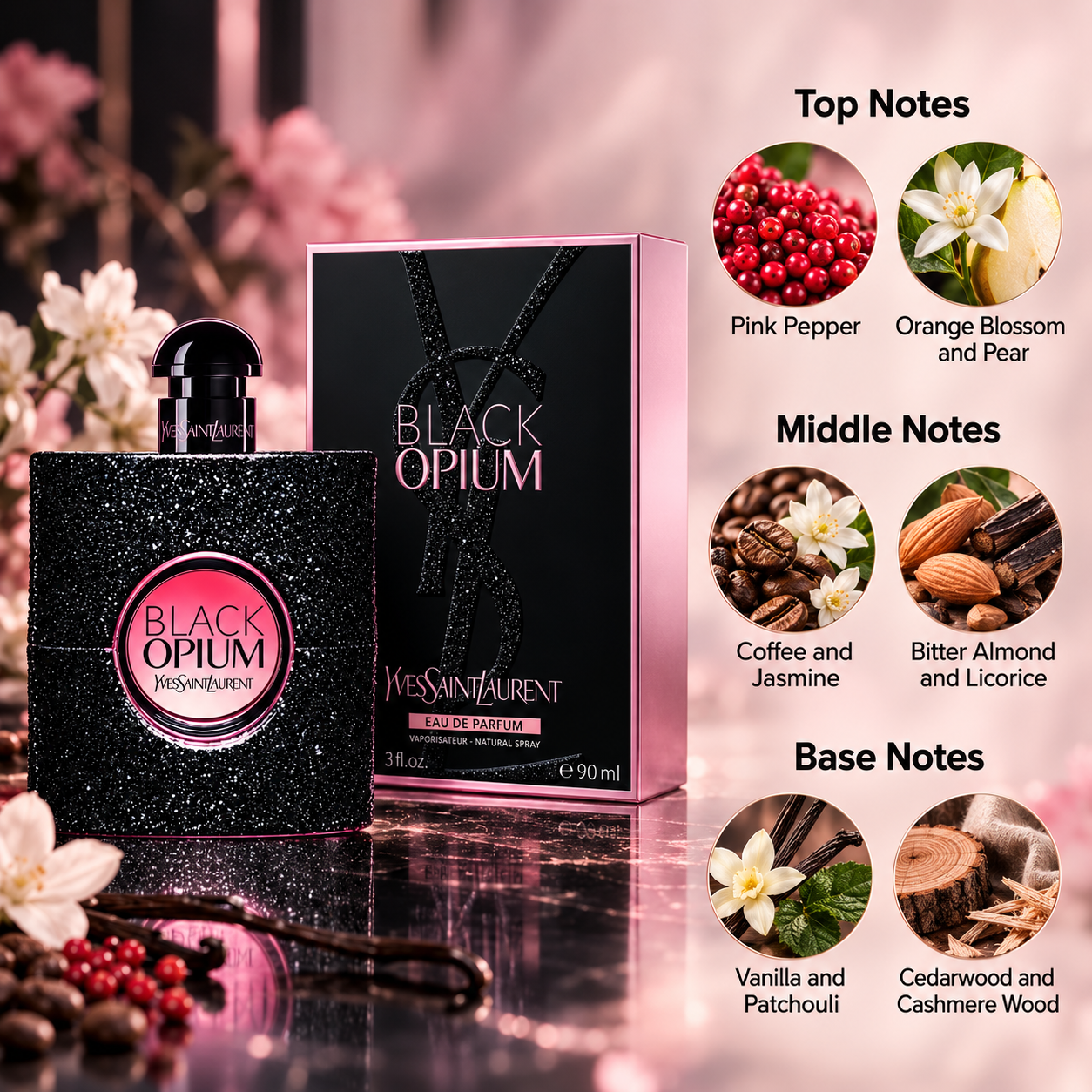 Yves Saint Laurent Black Opium Eau de Parfum 90 mL for Women