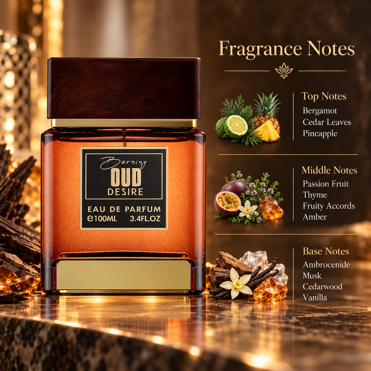 Flavia Burning Oud Desire Eau de Parfum 100 mL for Men