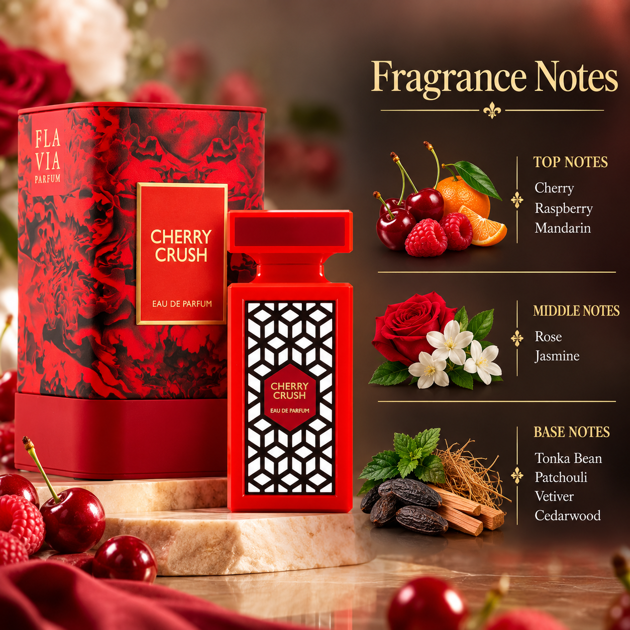 Flavia Cherry Crush Eau de Parfum 90 mL for Unisex