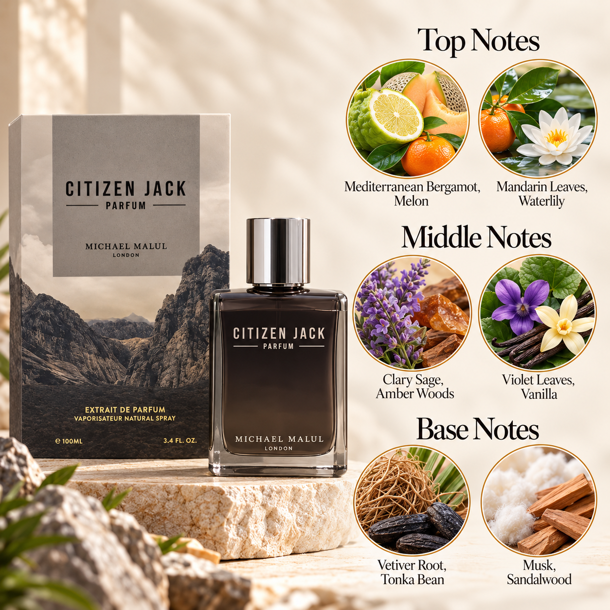 Michael Malul Citizen Jack Extrait de Parfum 100 mL for Men