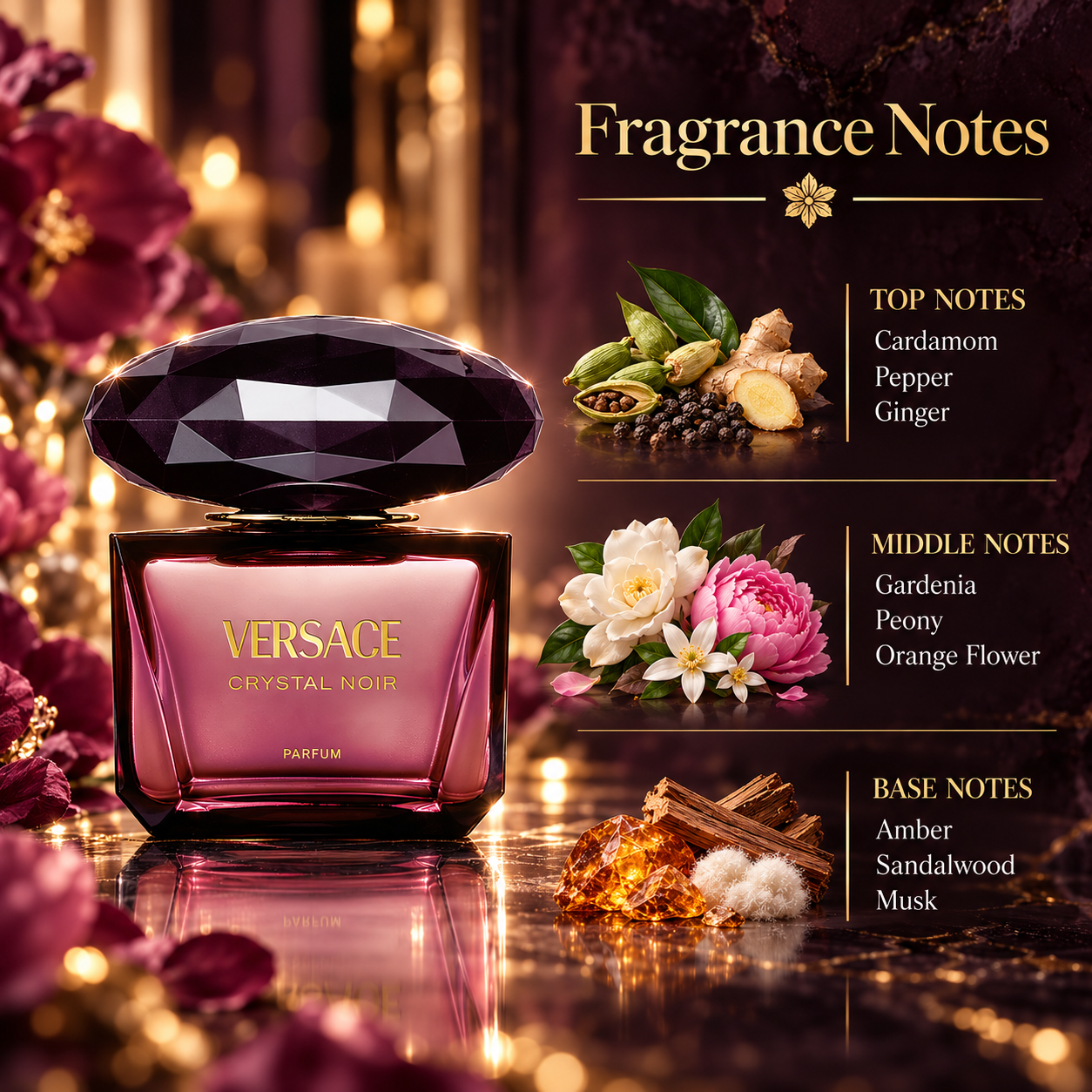 Versace Crystal Noir Parfum 90 mL for Women