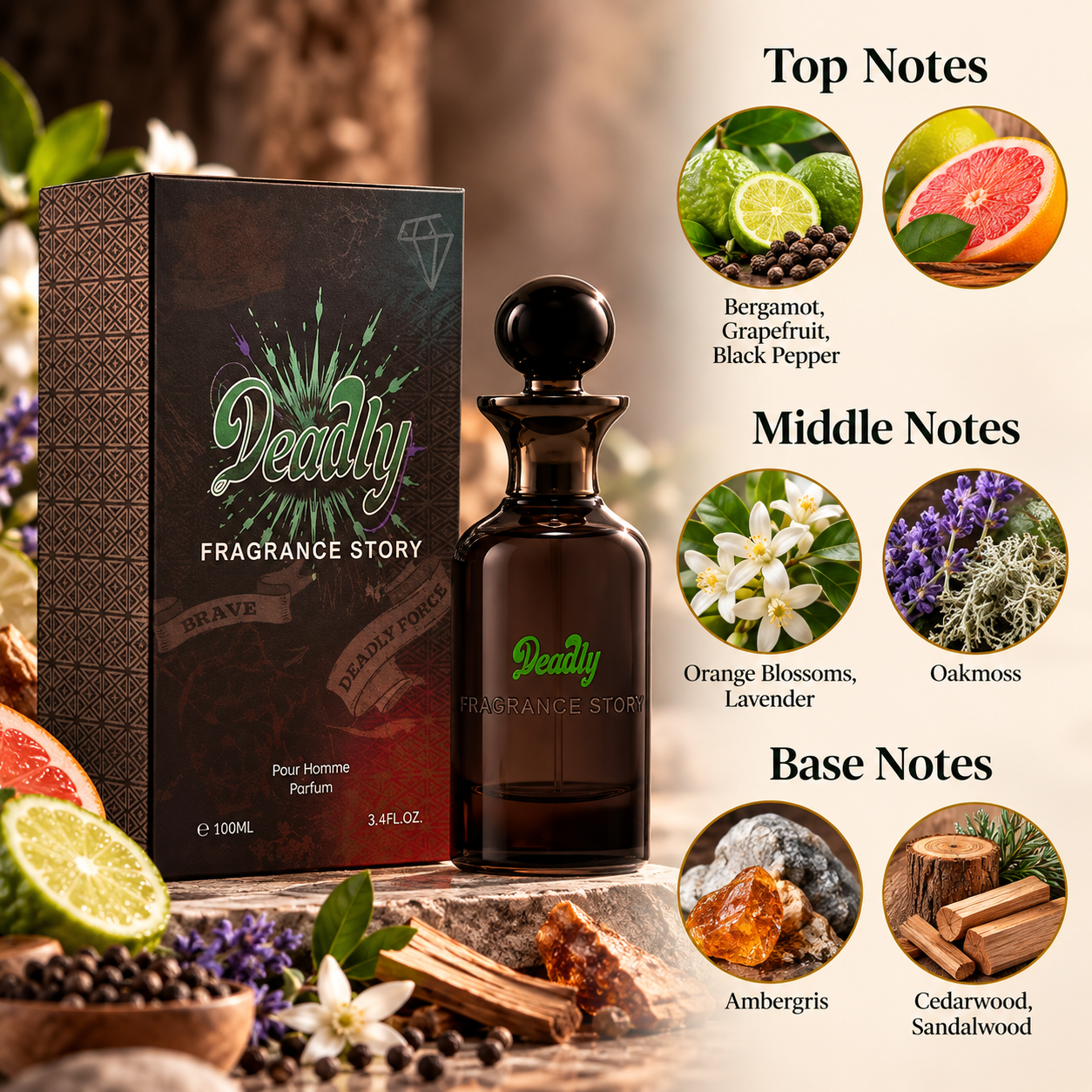 Fragrance Story Deadly Parfum 100 mL for Men