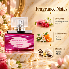 Lattafa Decadent Delights Rasberry Macaroon Eau de Parfum 50 mL for Women