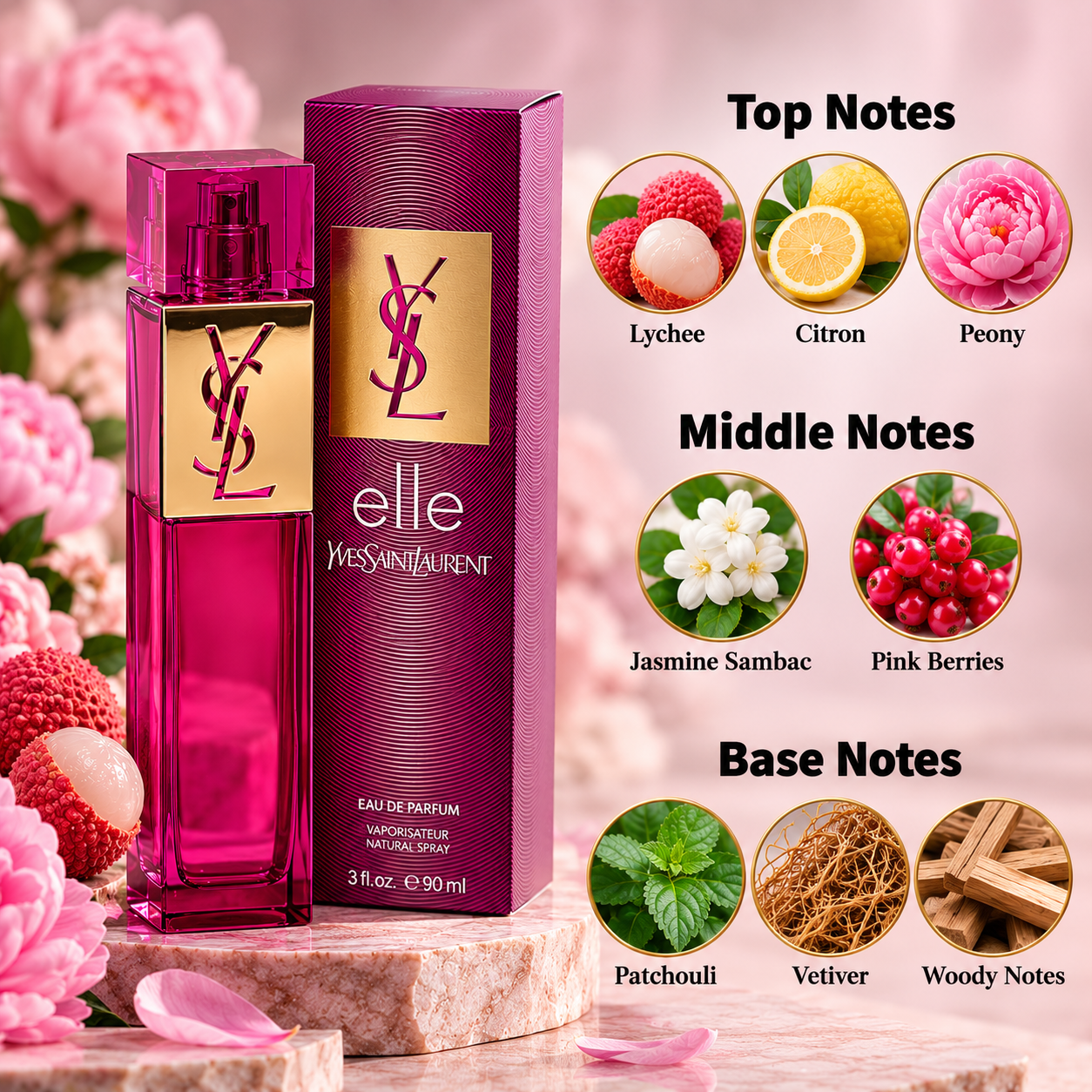 Yves Saint Laurent Elle Eau de Parfum 90 mL for Women