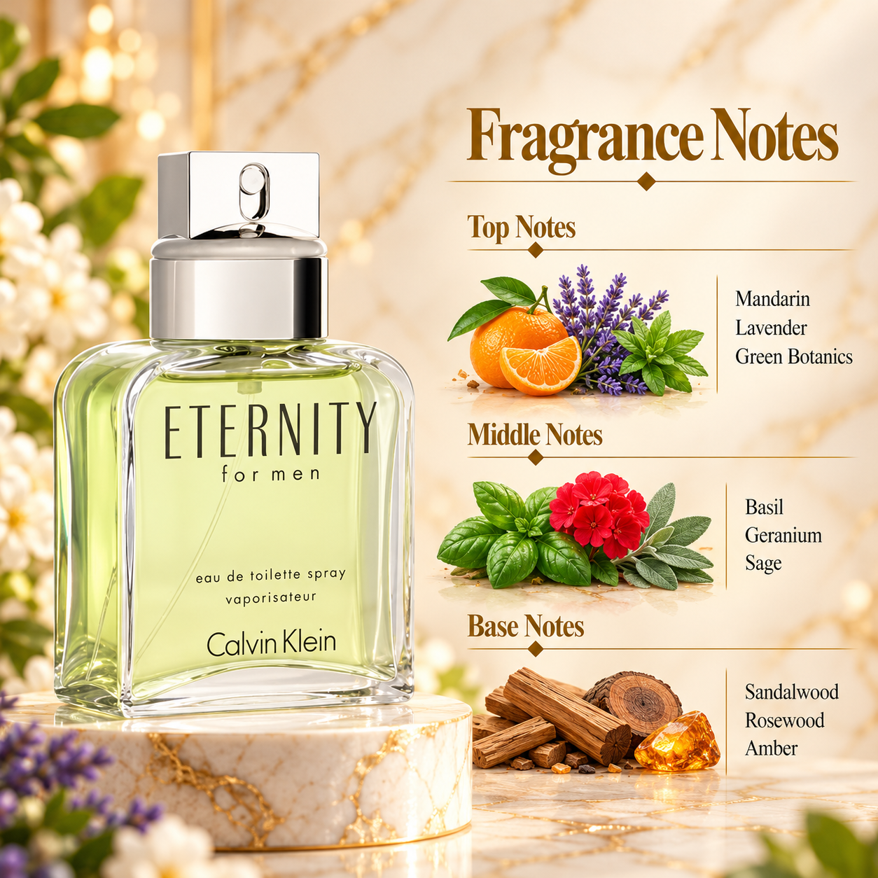 Calvin Klein Eternity Eau de Toilette 100 mL for Men