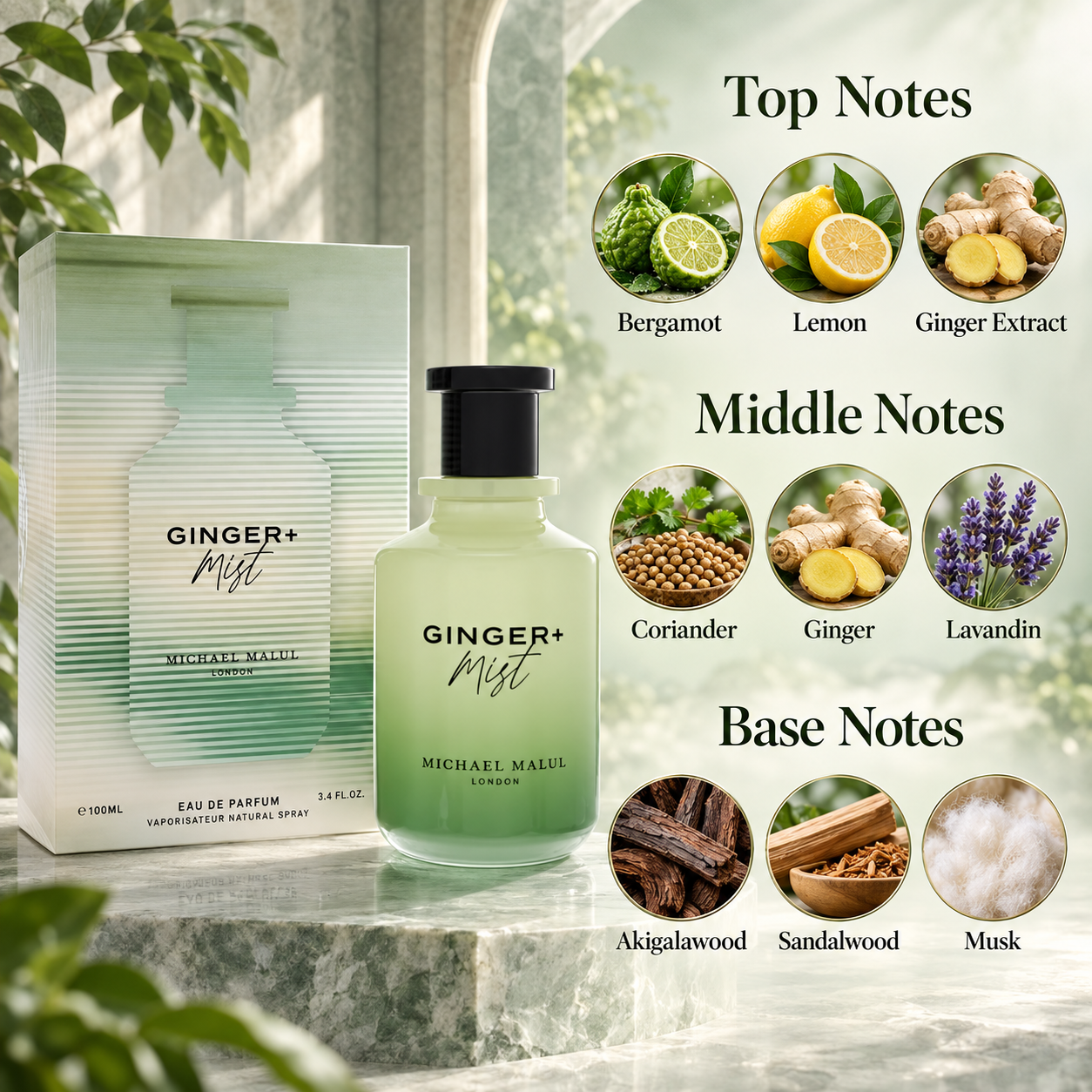 Michael Malul Ginger + Mist Eau de Parfum 100 mL Unisex