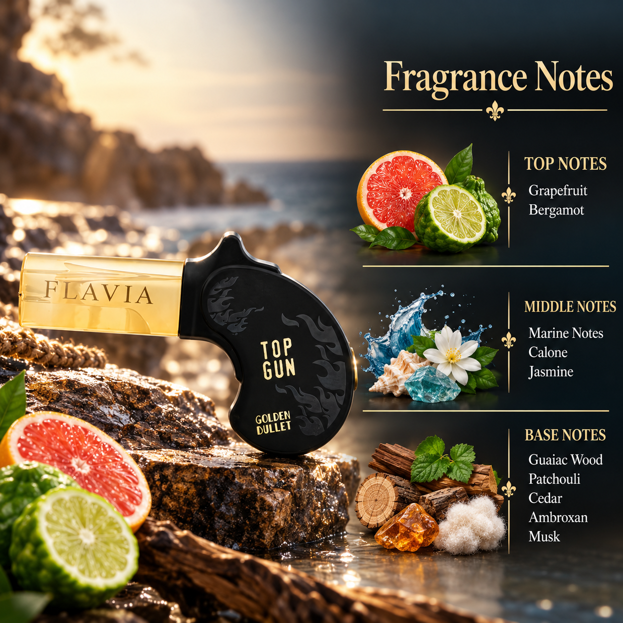 Flavia Golden Bullet Top Gun Eau de Parfum 100 mL for Men