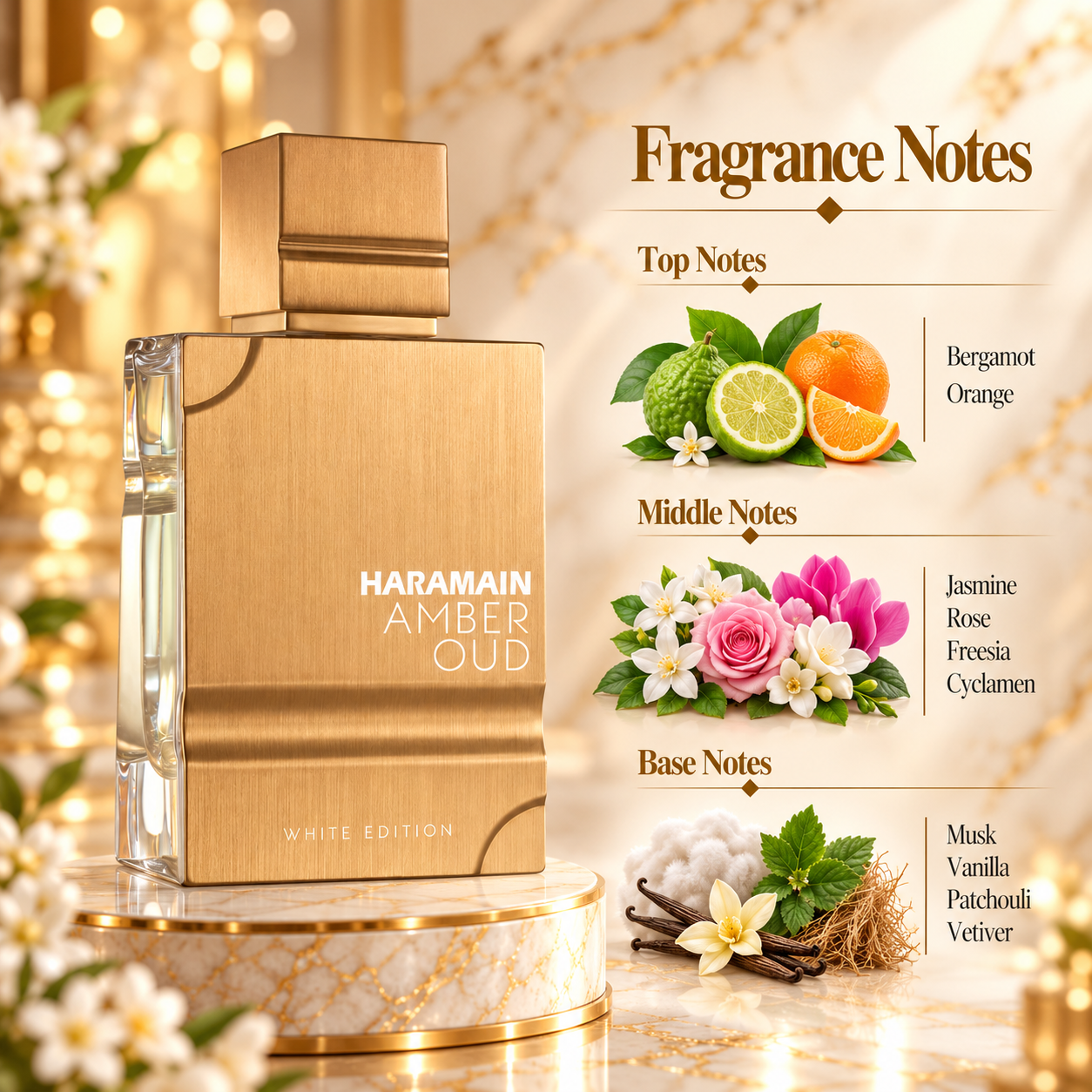 Al Haramain Haramain Amber Oud White Edition Eau de Parfum 60 mL Unisex