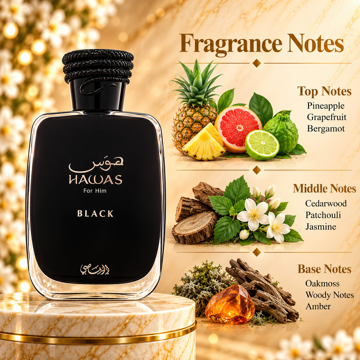 Rasasi Hawas Black Eau de Parfum 100 mL for Men