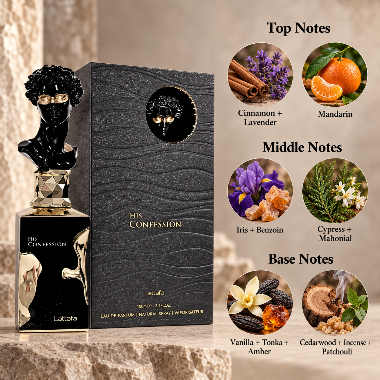 Lattafa His Confession Eau de Parfum 100 mL for Men
