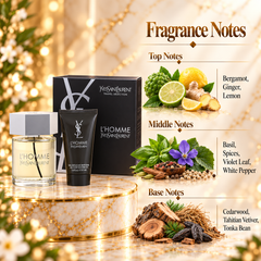 Yves Saint Laurent L'Homme (3.4edt +1.6 S/G) Gift Set 100 mL for Men