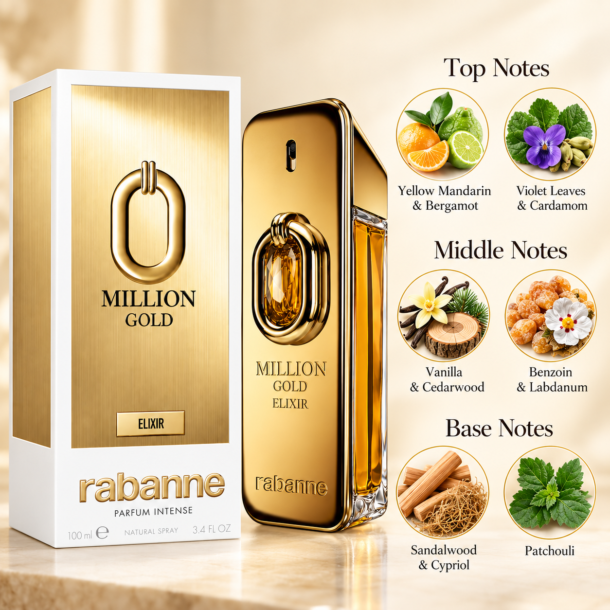 Rabanne Million Gold Eau de Parfum Intense 100 mL for Men