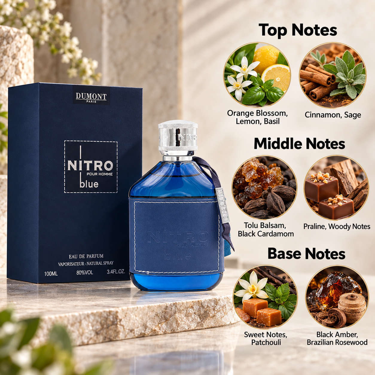 Dumont Nitro Blue Eau de Parfum 100 mL for Men