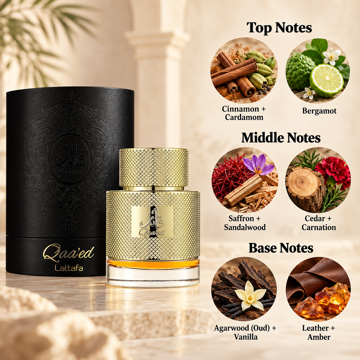Lattafa Qaa'ed Eau de Parfum 100 mL for Men
