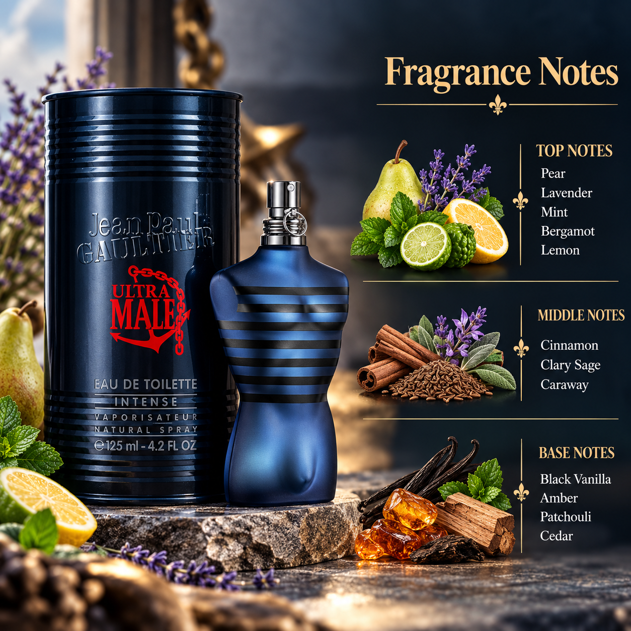Jean Paul Gaultier Ultra Male Intense Eau de Toilette Intense 125 mL for Men
