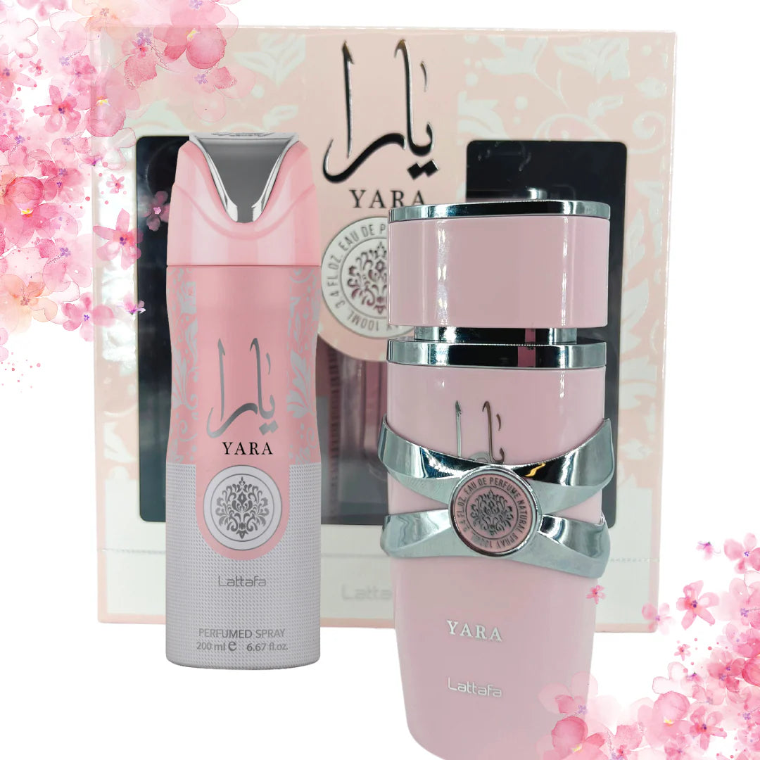 Yara EDP-100ML & Perfumed Spray 200ML| Gift Set By Lattafa