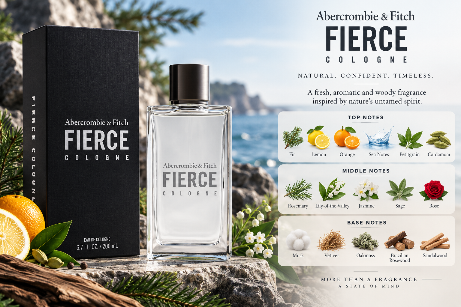 Abercrombie & Fitch Fierce Cologne 100 mL for Men