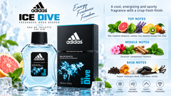 Adidas Ice Dive Eau de Toilette 100 mL for Men