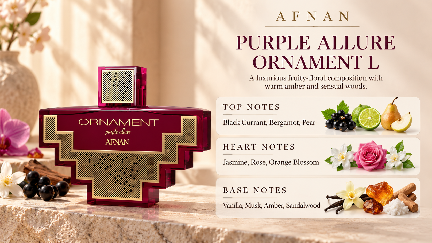 Afnan Ornament Purple Eau de Parfum 100 mL for Women