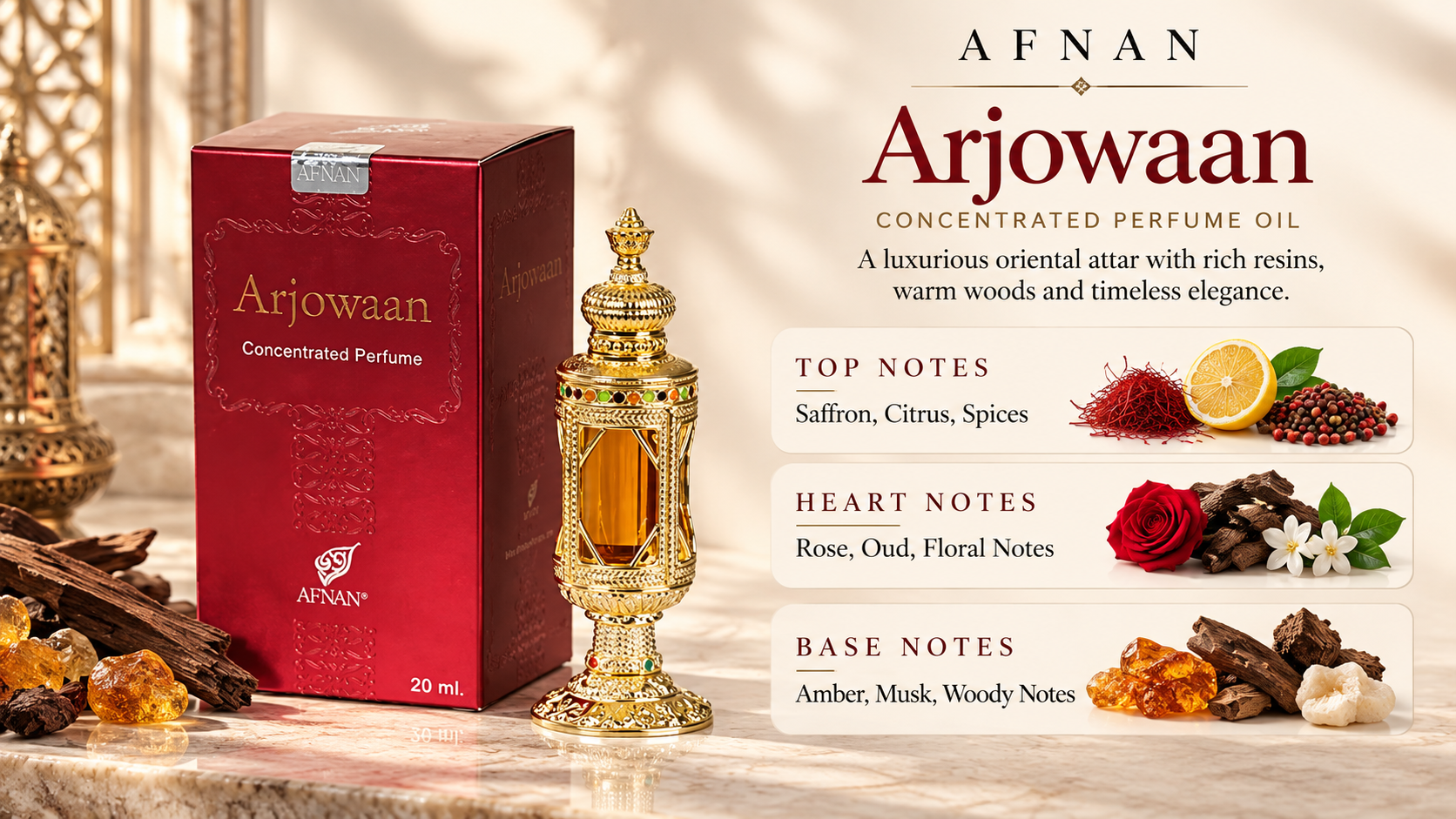 Afnan Arjowaan Concentrated Perfume Oil 20 mL Unisex
