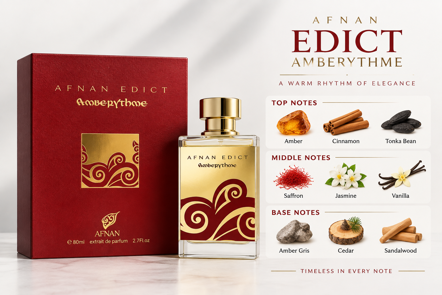 Afnan Edict Amberythme Eau de Parfum 80 mL Unisex