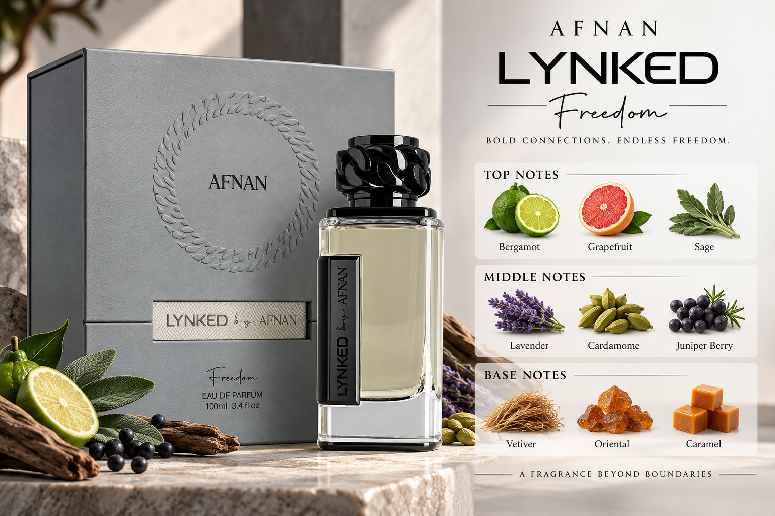Afnan Lynked Freedom Eau de Parfum 100 mL for Men