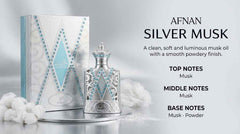 Afnan Silver Musk Fragrance Oil 15 mL Unisex