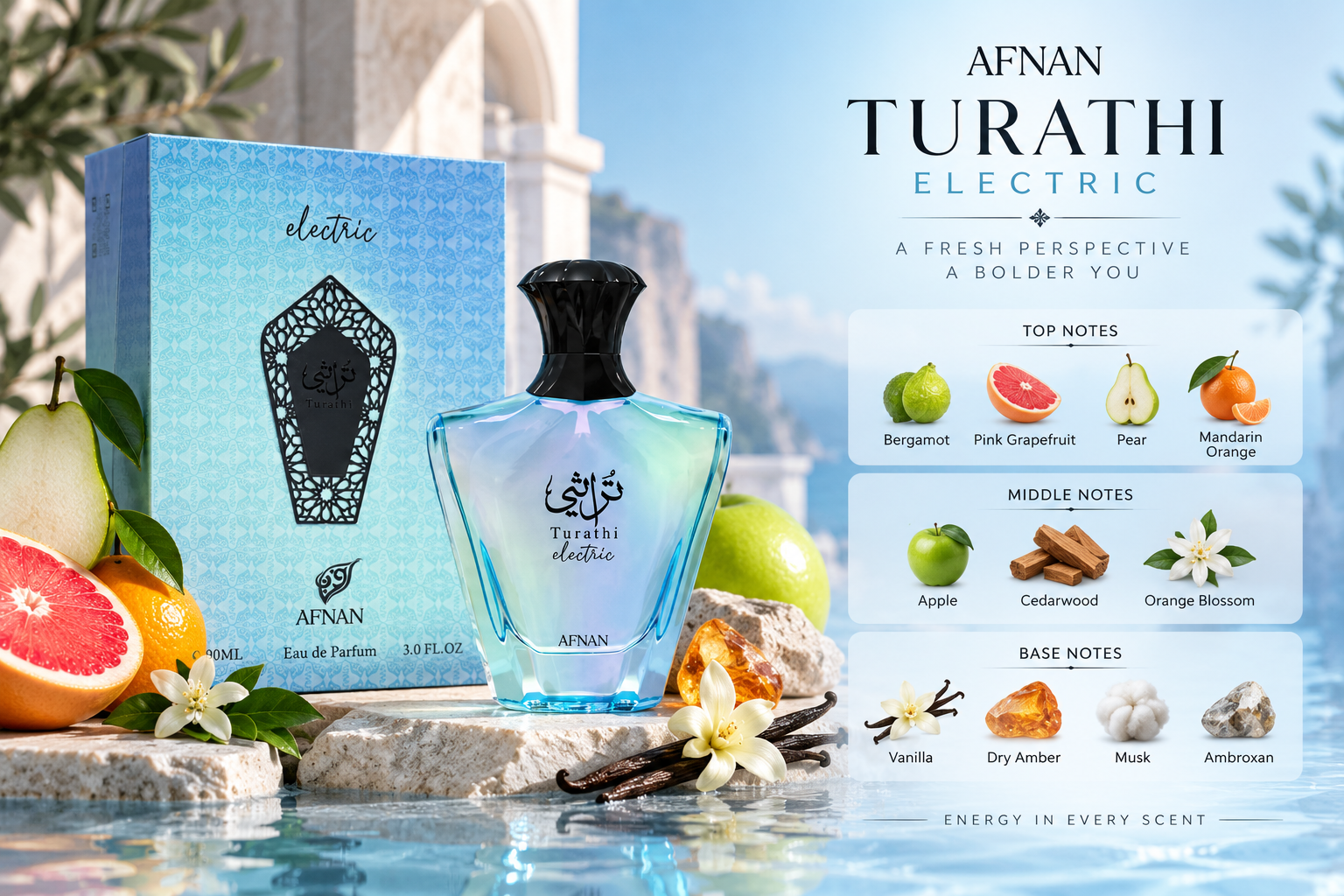 Afnan Turathi Electric Eau de Parfum 90 mL Unisex