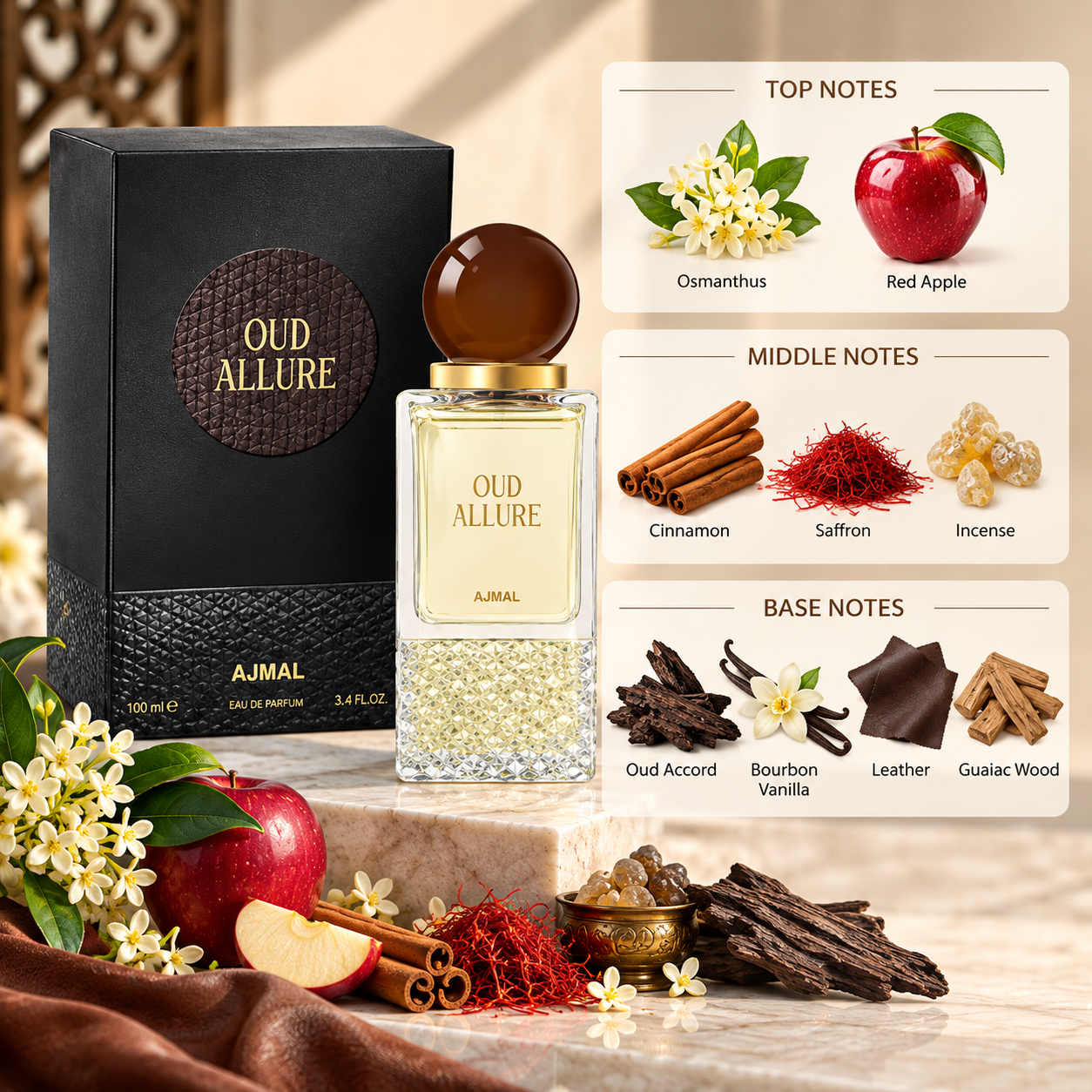 Ajmal Oud Allure Eau de Parfum 100 mL for Women