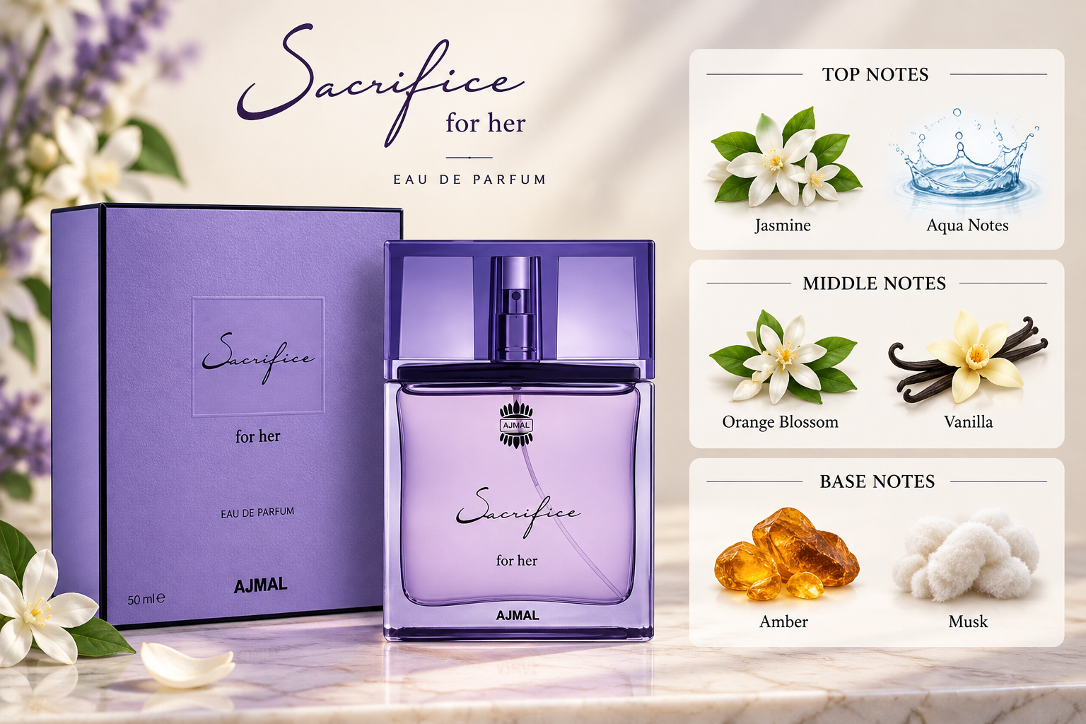 Ajmal Sacrifice Eau de Parfum 50 mL for Women