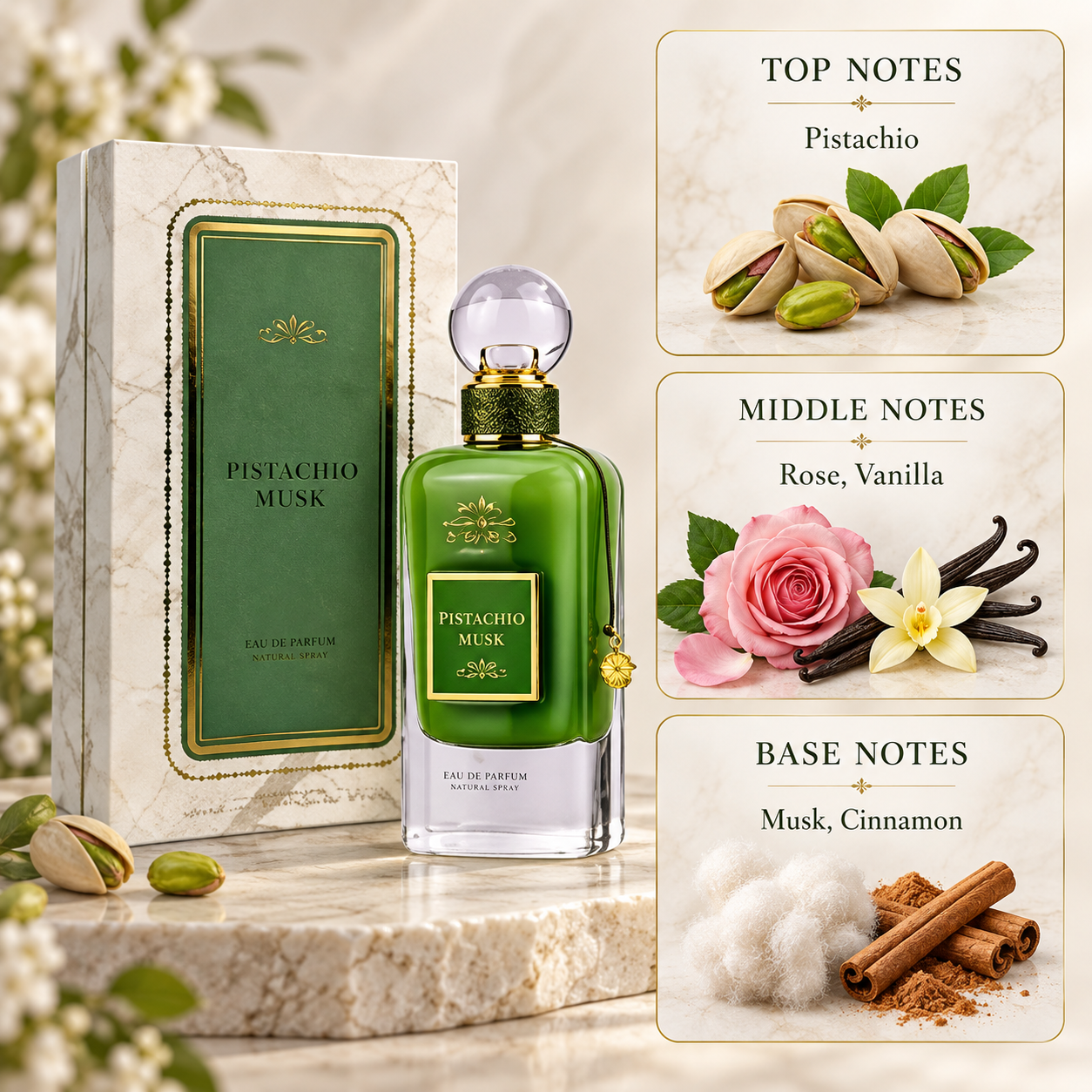 Ard Al Zaafaran Ithra Dubai Musk Pistachio Eau de Parfum 100 mL for Women