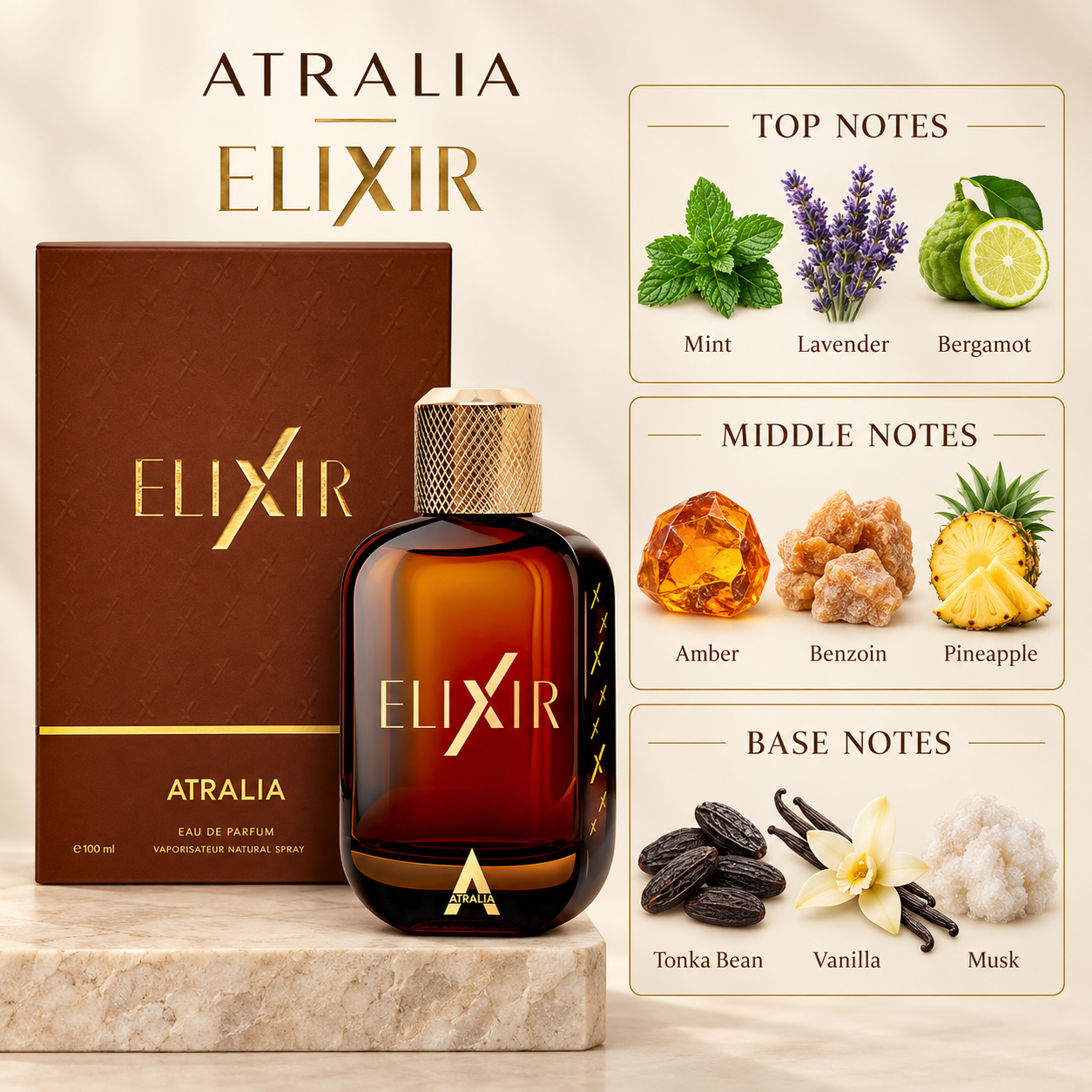 Atralia Elixir Eau de Parfum 100 mL for Men