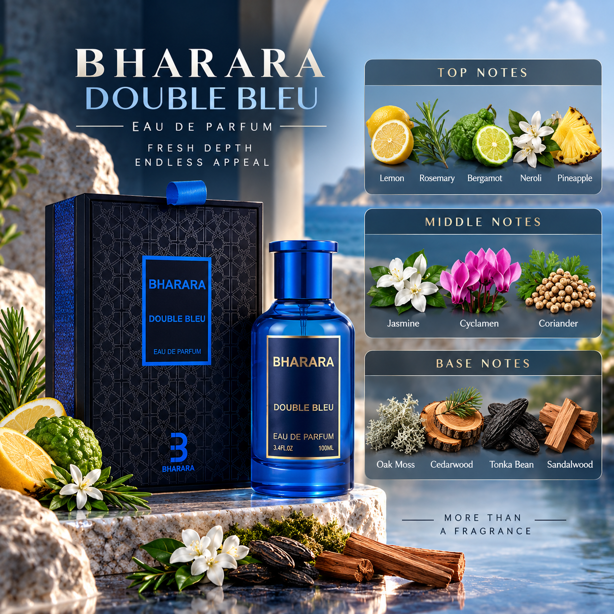 Bharara Beauty Bharara Double Bleu Eau de Parfum 100 mL for Men