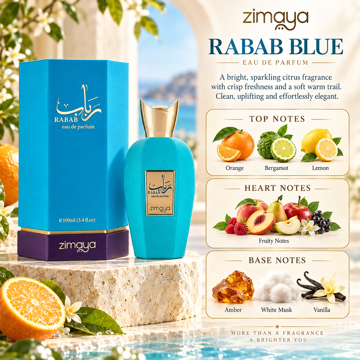 Zimaya Rabab U Blue Eau de Parfum 100 mL for Women