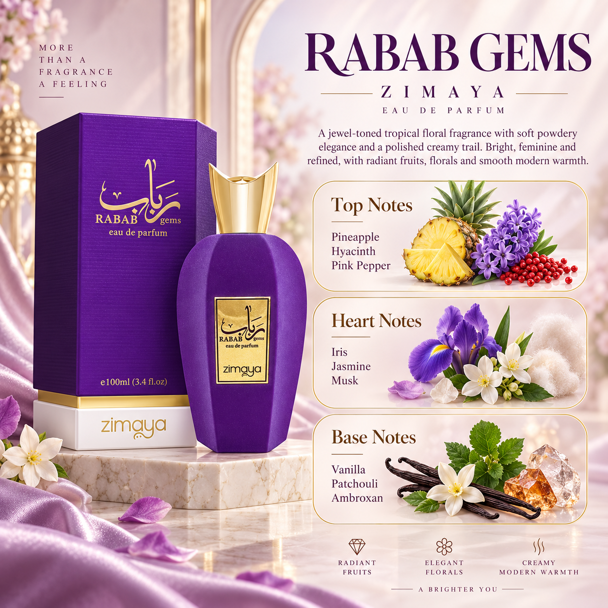 Zimaya Rabab Gems Eau de Parfum 100 mL for Women
