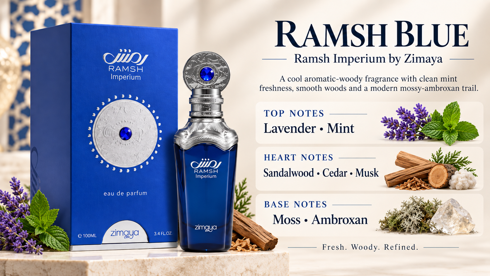 Zimaya Ramsh Imperium Eau de Parfum 100 mL for Men