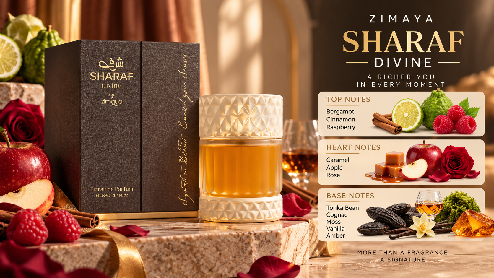 Zimaya Sharaf Divine Extrait de Parfum 100 mL for Men