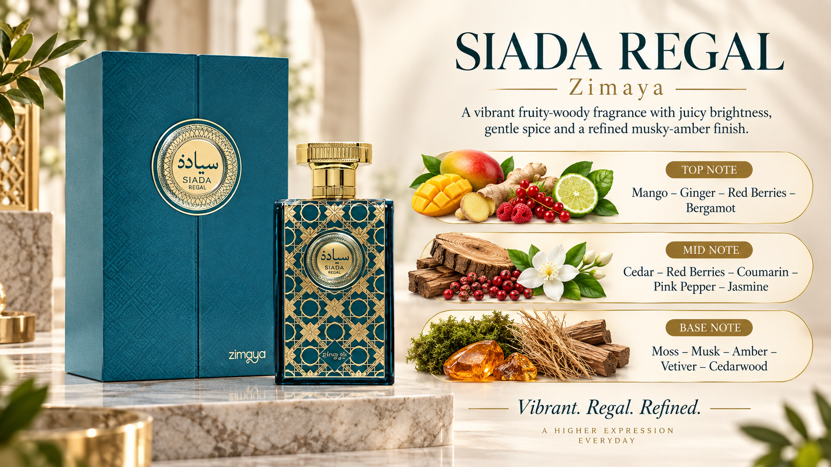 Zimaya Siada Regal Eau de Parfum 100 mL for Men