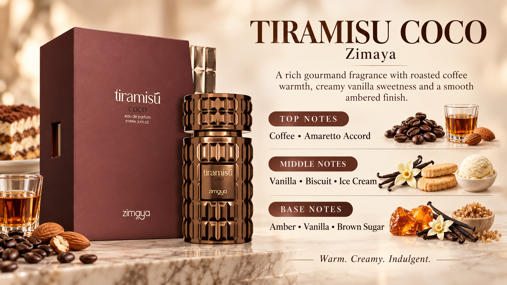 Zimaya Tiramisu Coco Eau de Parfum 100 mL for Men